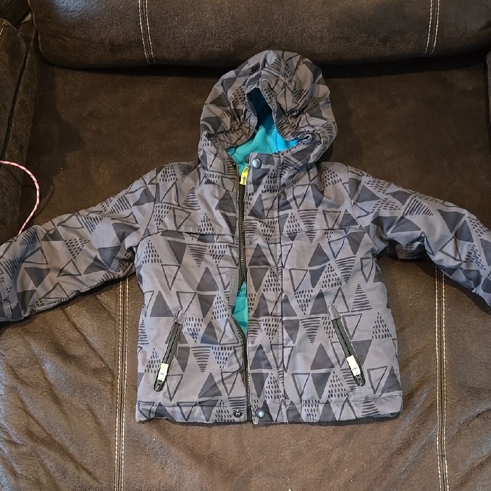 Kids Geometric Gray Jacket